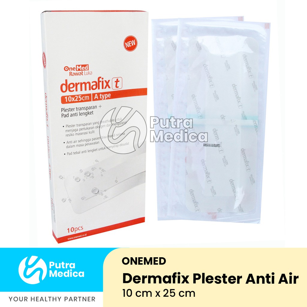 Onemed Dermafix T Plester Anti Air 10x25cm - 1 Pc / Plaster Penutup Pembalut Pasca Operasi Caesar / Pembungkus Luka Waterproof