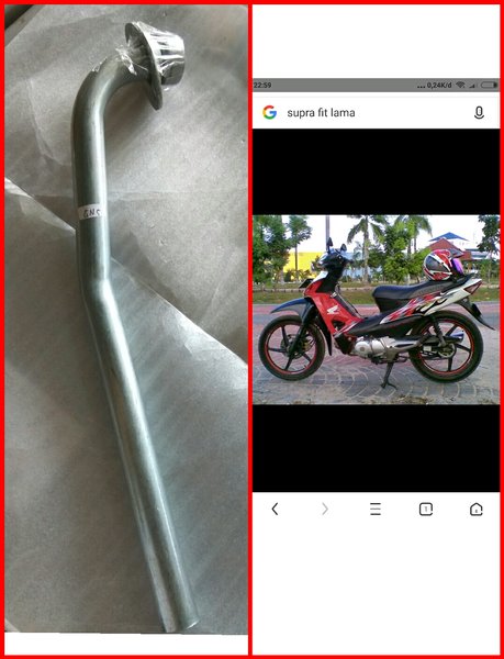 leher/sambungan pipa knalpot honda supra x, grand, prima