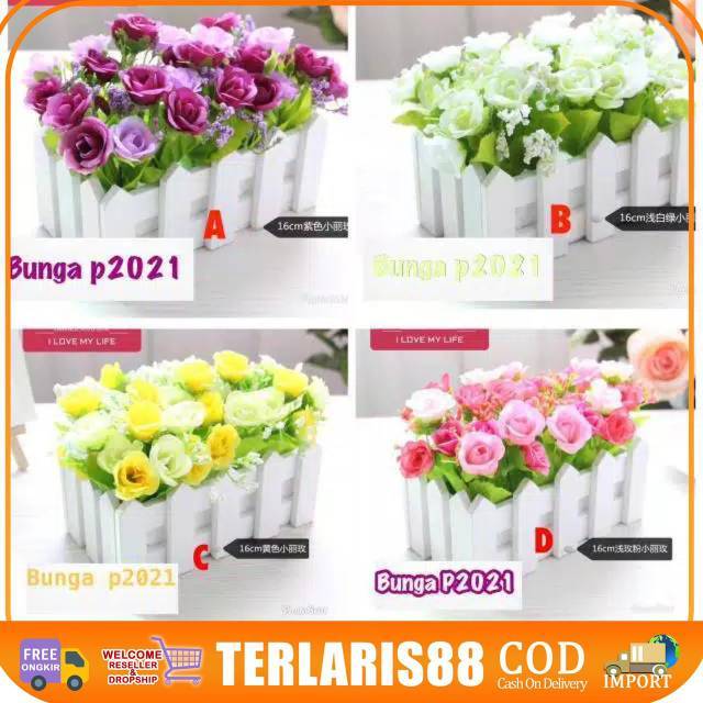 COD Bunga  Pagar Tanaman Hias Dekorasi  Bunga  Palsu Ornamen  