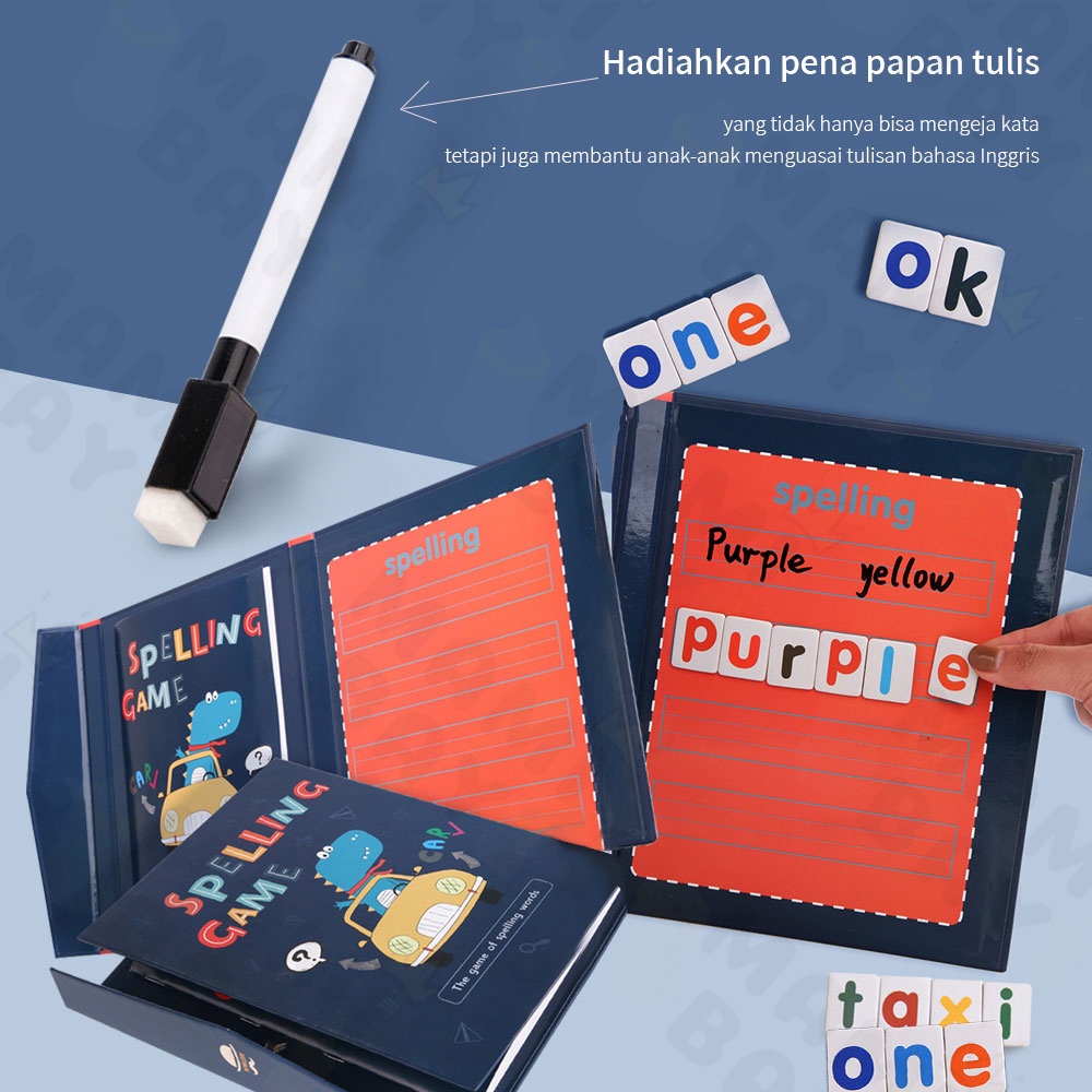 Mamibayi Buku belajar menulis dengan magnet mainan edukasi anak