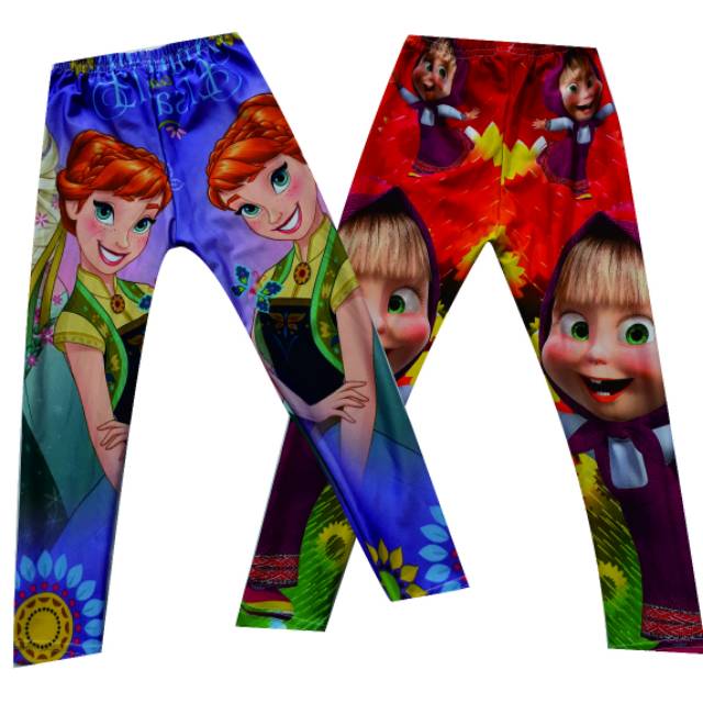 CELANA LEGGING ANAK KEKINIAN || LEGGING PRINTING KARAKTER ANAK USIA 6BLN-5TH