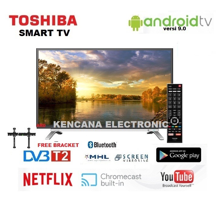 TOSHIBA LED TV 32L5995 32" SMART ANDROID TV -DVB-T2 -(WIFI) FREE
