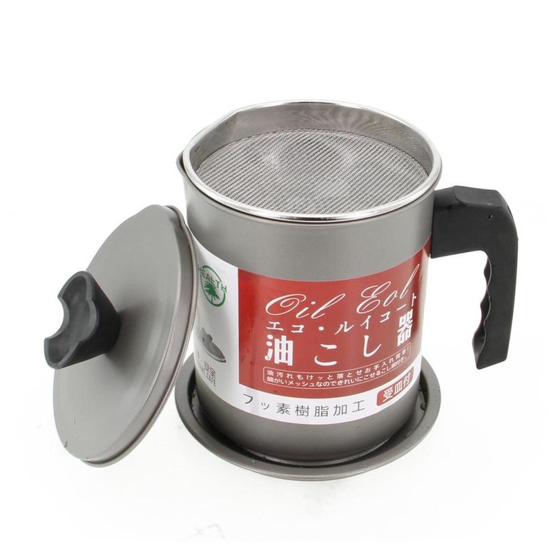 Tempat Saringan Minyak Goreng Saringan Minyak Jelantah Wadah Saringan Minyak Oil Strainer Pot 1.4L