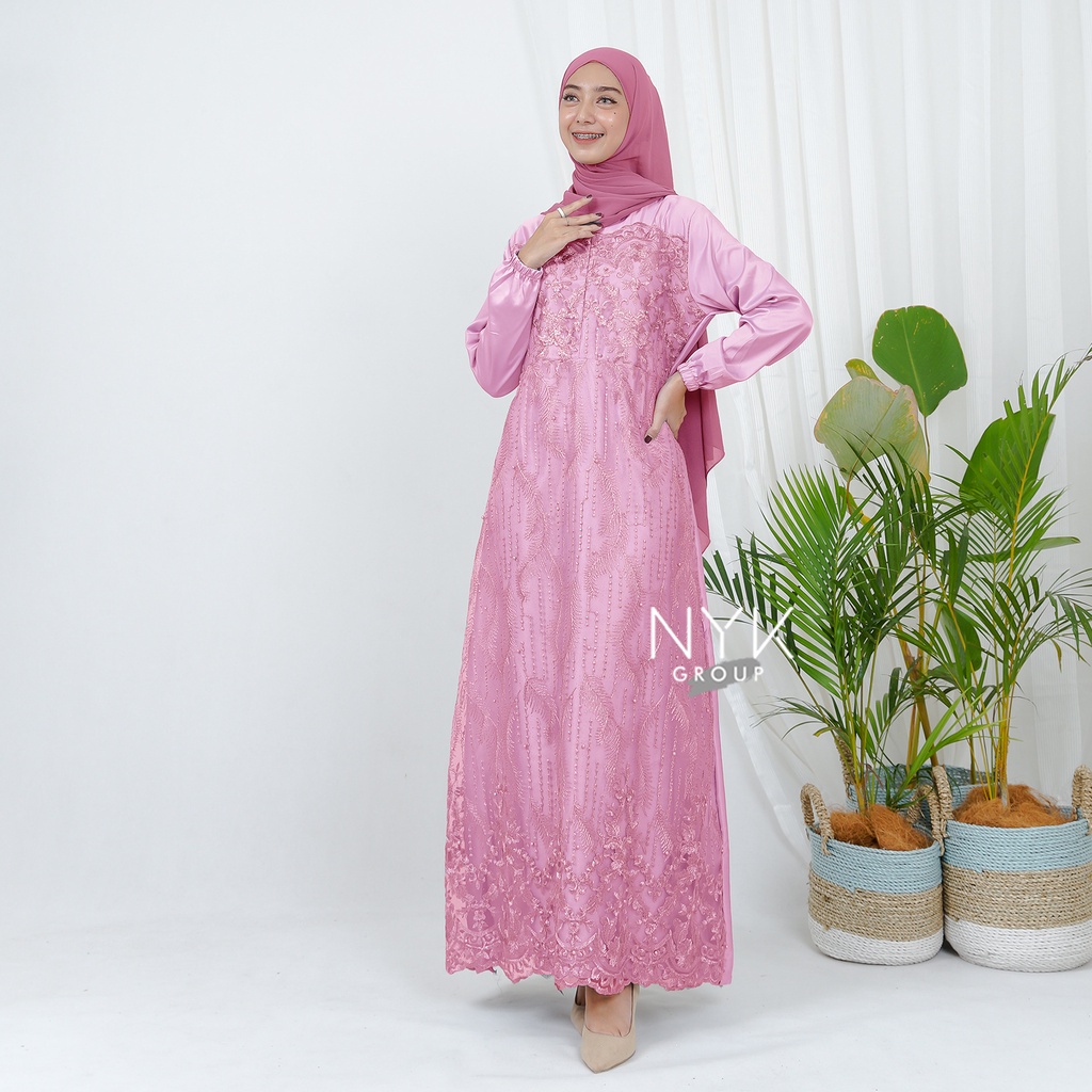 [BISA COD] GAMIS MAXY MAXI DRESS TILE MUTIARA | OUTFIT KONDANGAN | LONG DRESS KEKINIAN READY 5 WARNA | ALANA MAXI TULLE PREMIUM