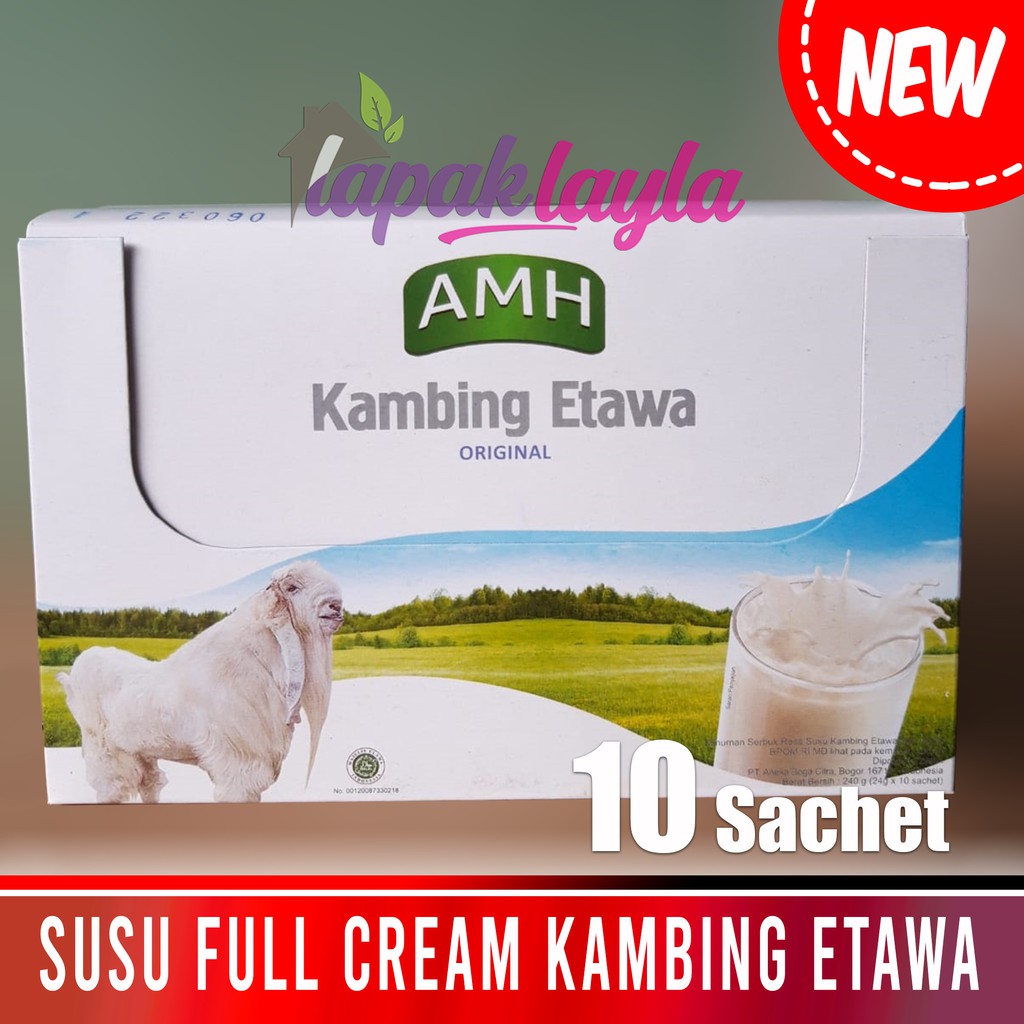 Susu Bubuk Kambing Etawa AMH Original (1 box isi 10 sachet)