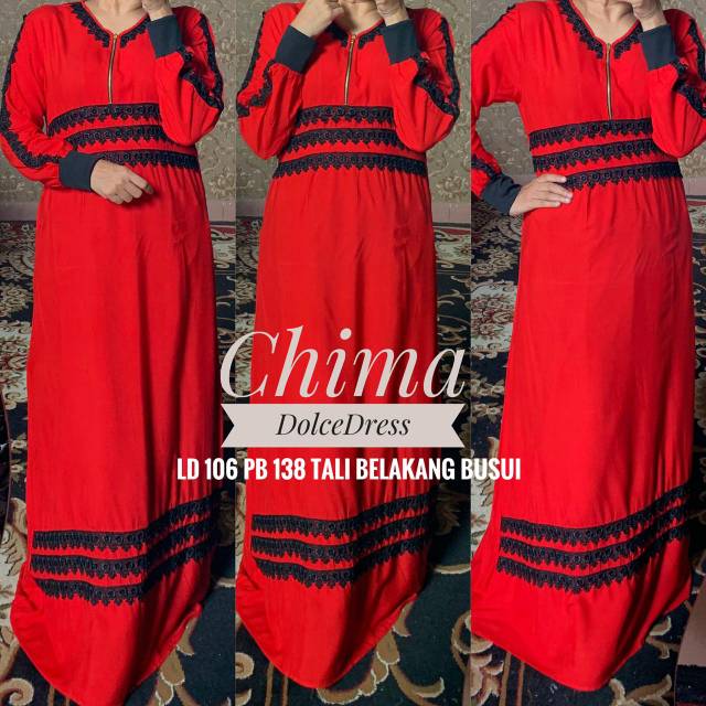 Daster arab DOLCE DRESS CHIMA Dress Rayon super Original