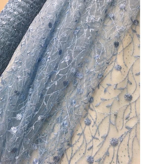 Sg Nocod Kain Brokat Tile Tulle Mutiara Warna Baby Blue Motif Bunga Tulipmasih Shopee Indonesia