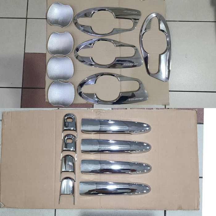 PAKET Cover handle PINTU + outer MANGKOK TOYOTA  ALL NEW VELOZ 2019 - 2021 CROME CHROME