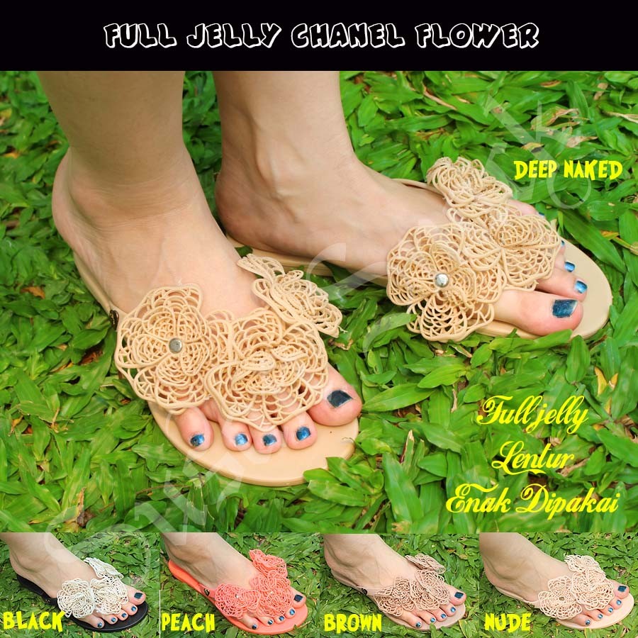 PROMO Sandal Full Jelly Channel Flower