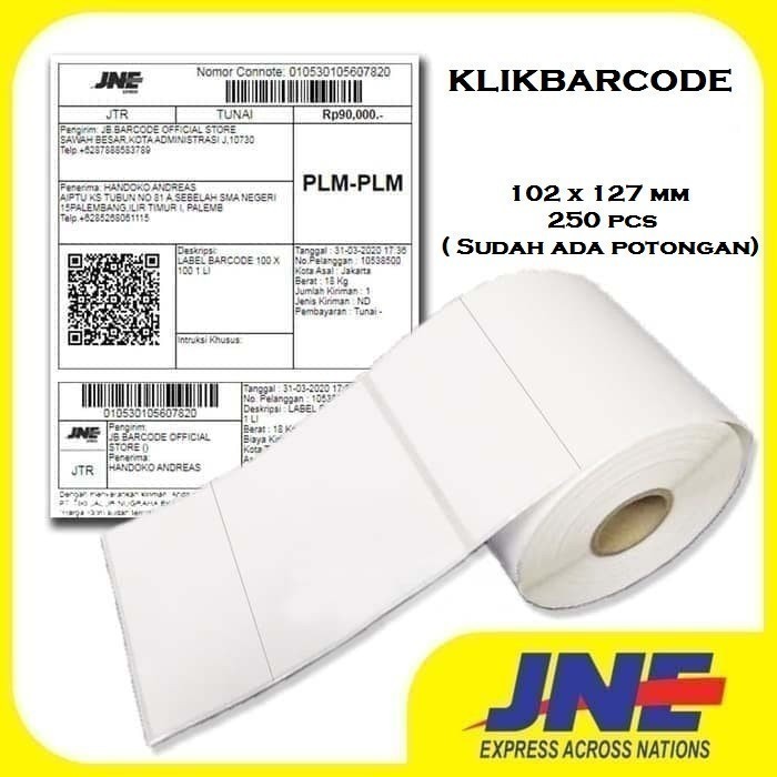 

PROMO PROMO LABEL RESI JNE SEMICOATED UK.102 X 127 MM ISI 250 STICKER | MURAH