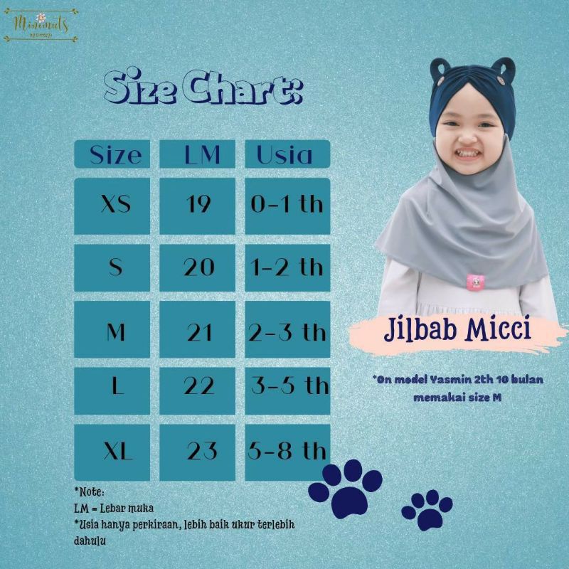 Afsheenastore Jilbab Micci Size XL