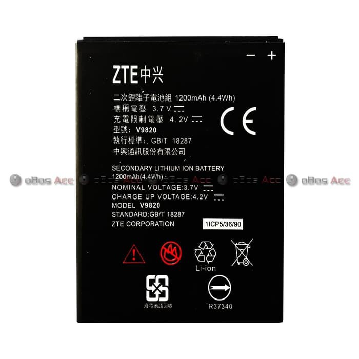 Baterai ZTE Blade A5 V9820 Orinal Batre Batrai HP So2