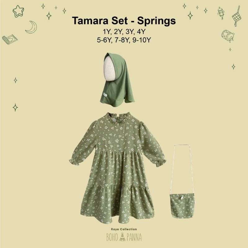TAMARA SET BOHO PANNA Ukuran 1- 10 Tahun-Spring