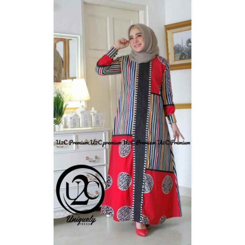 gayatri dress by u2c / gamis batik / dress batik