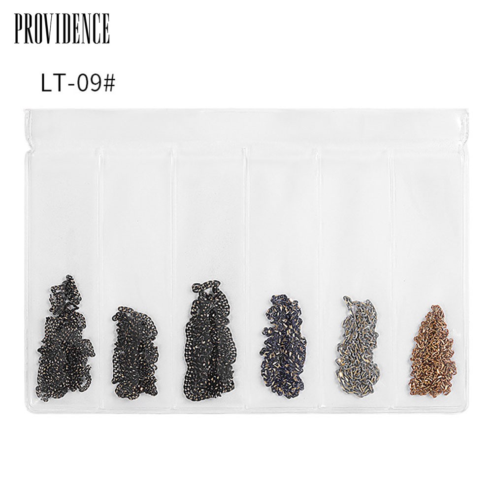 Providence Punk Style Mixed Size Nail Chains 3D Alloy Art Decorations DIY Manicure Supplies