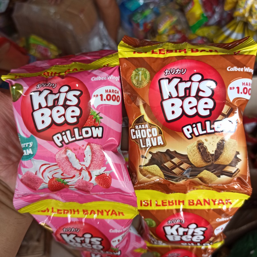 

Kris Bee Krisbee Pillow 10 pcs - Coklat / Stroberi