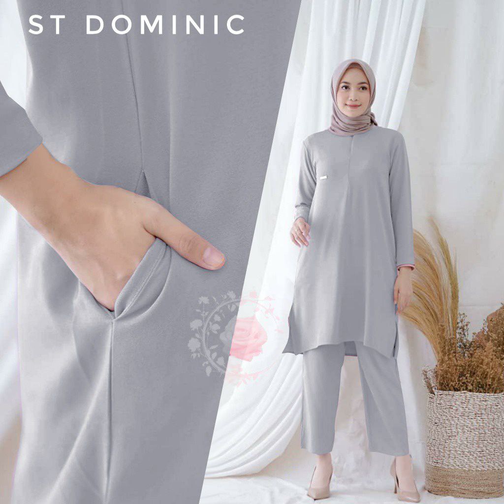 ST DOMINIC / SETELAN FASHION WANITA TERLARIS / PAKAIAN SANTAI / MUSLIM / TERBARU / LENGAN PANJANG