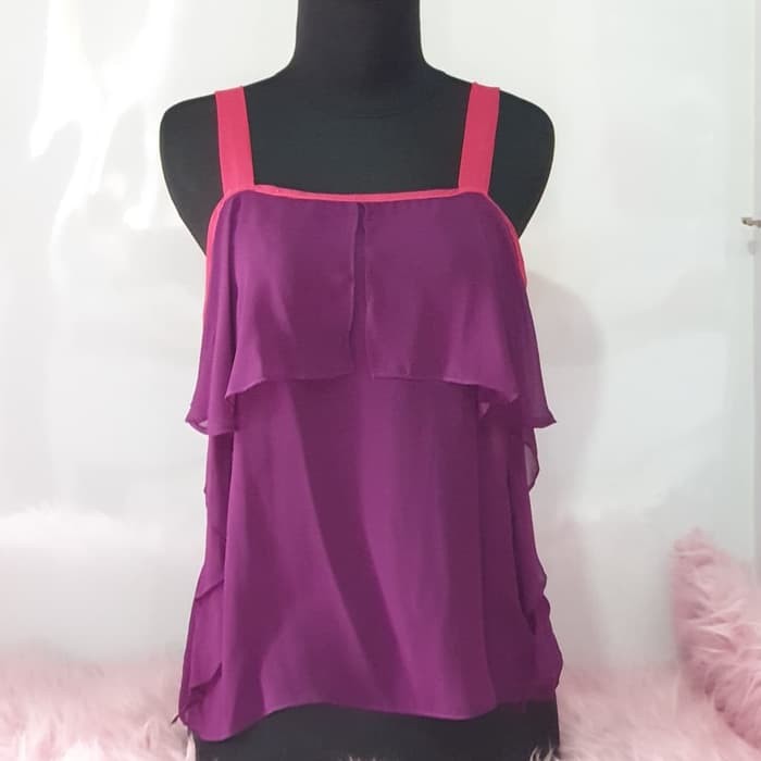 Baju monza fashion wanita atasan blouse kensi sexy cewek top sifon import