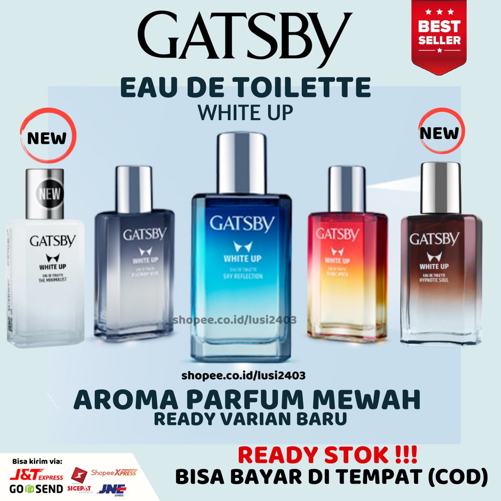 Parfum Gatsby EDT White Up Eau de Toilette 50ml Parfum Pria Sky Reflection Blanc Wood Platinum Wave