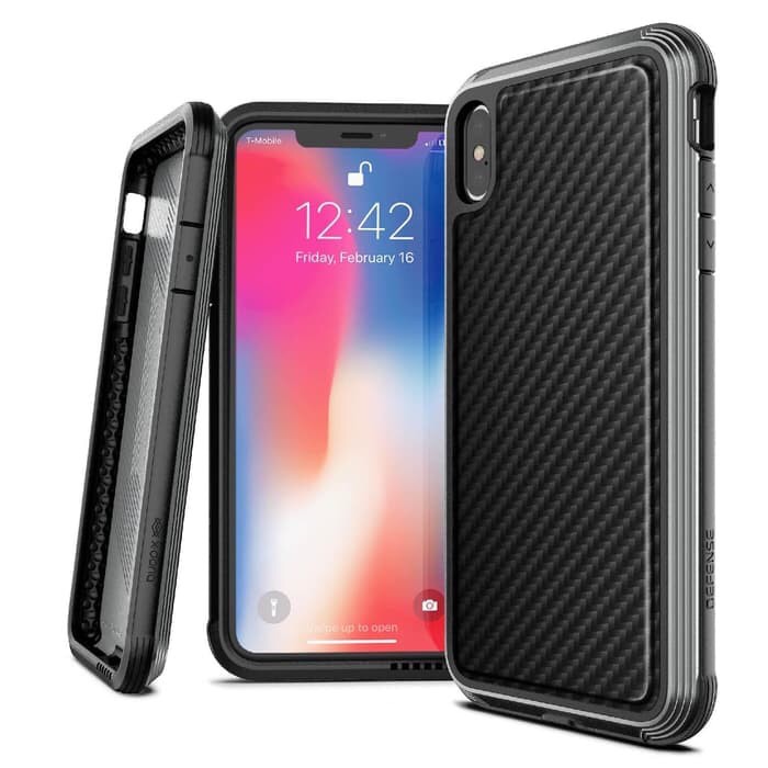 X-Doria iPhone XS Max Case Defense Lux Series - Carbon Fiber (Black)