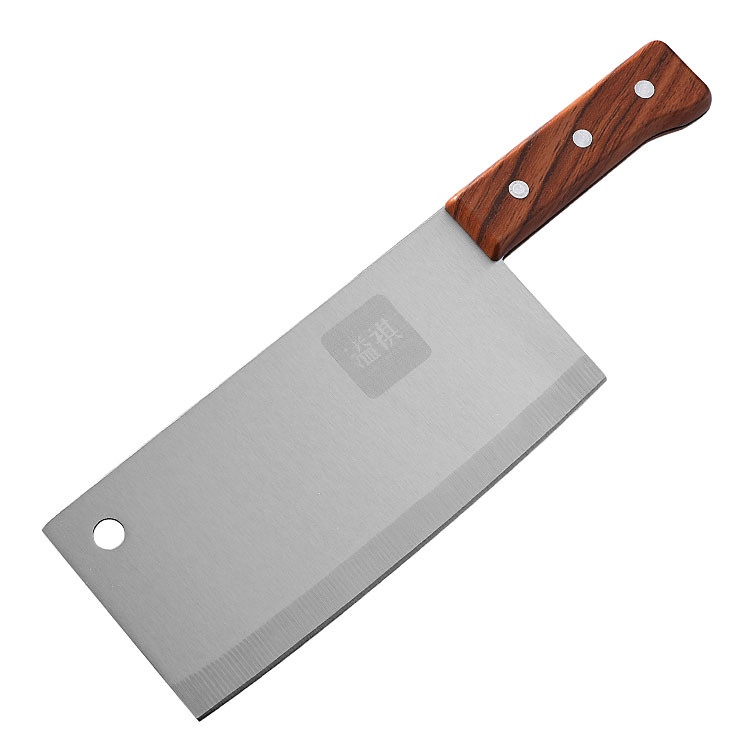 Pisau Dapur Cleaver Pemotong Daging Stainless Steel gagang Kayu Kitchen Knife Cleaver Pemotong Daging