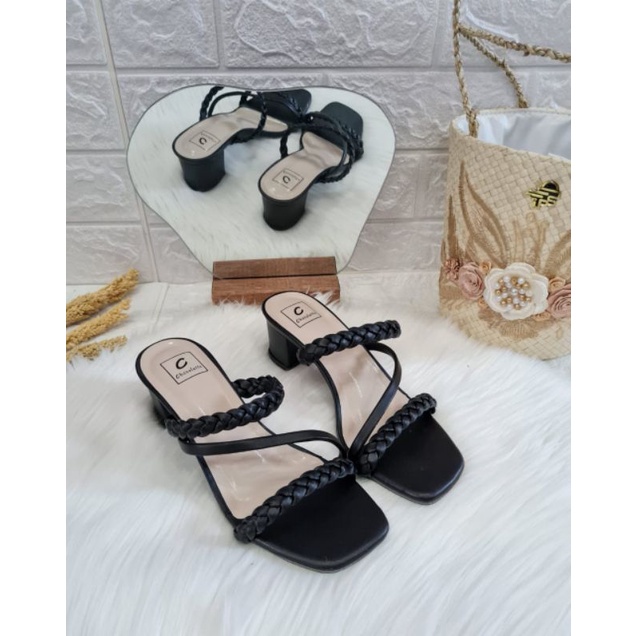 ABBUSHOES AJ  07 hak tahu kepang silang milano 5cm