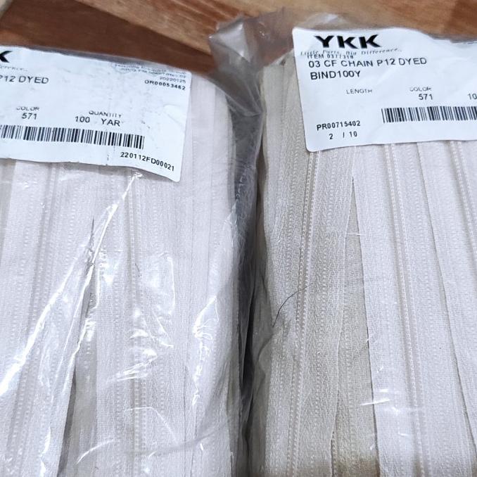 daun resleting ykk no.3 roll