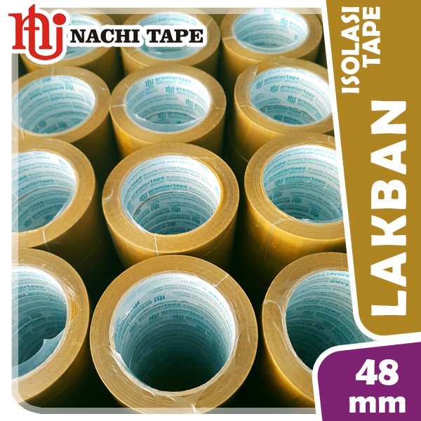 LAKBAN ISOLASI OPP PREMIER TAPE 48mm x 100yard NACHI TAPE