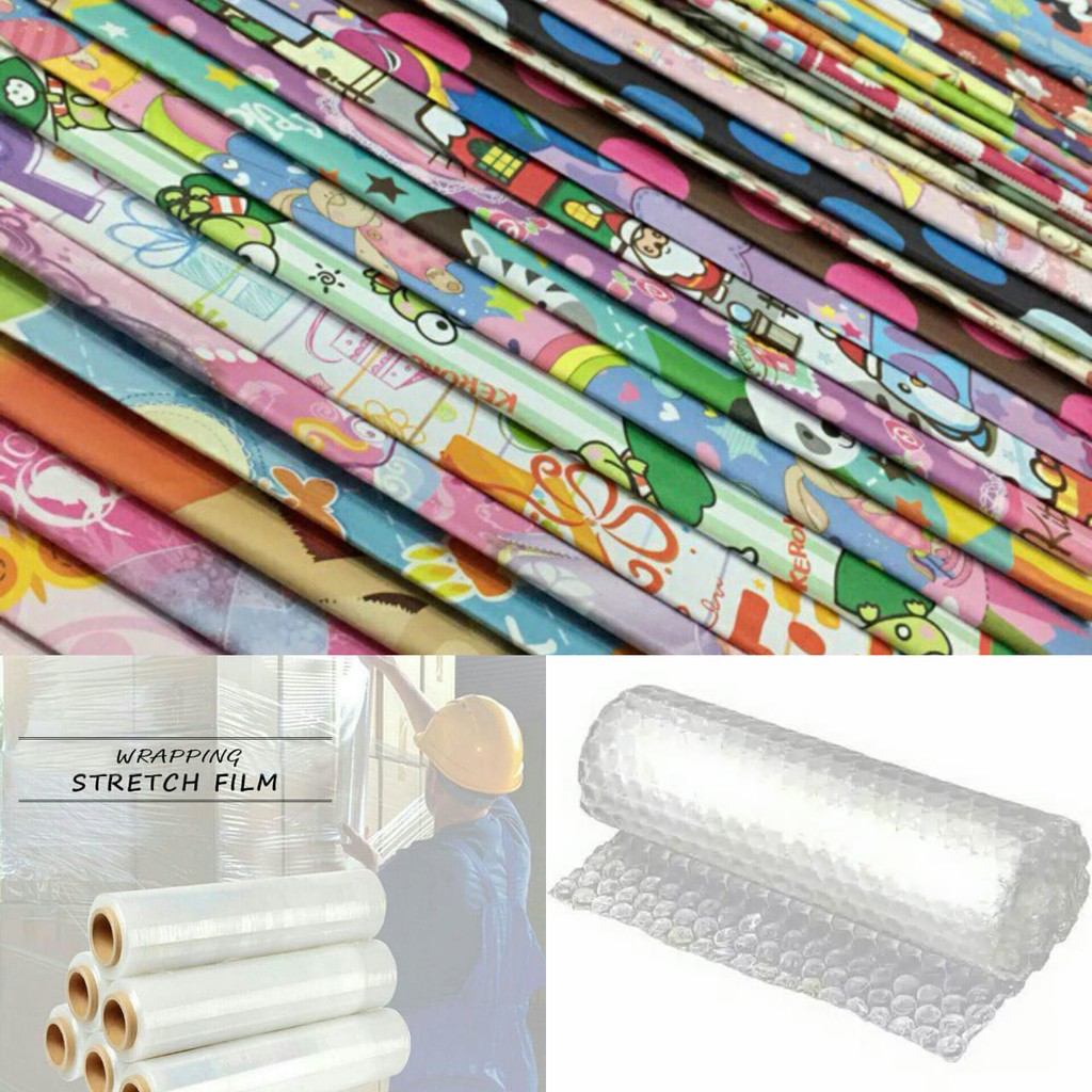 

Kertas Kado Stretch Film Bubble Wrap untuk keperluan Bungkus Kado