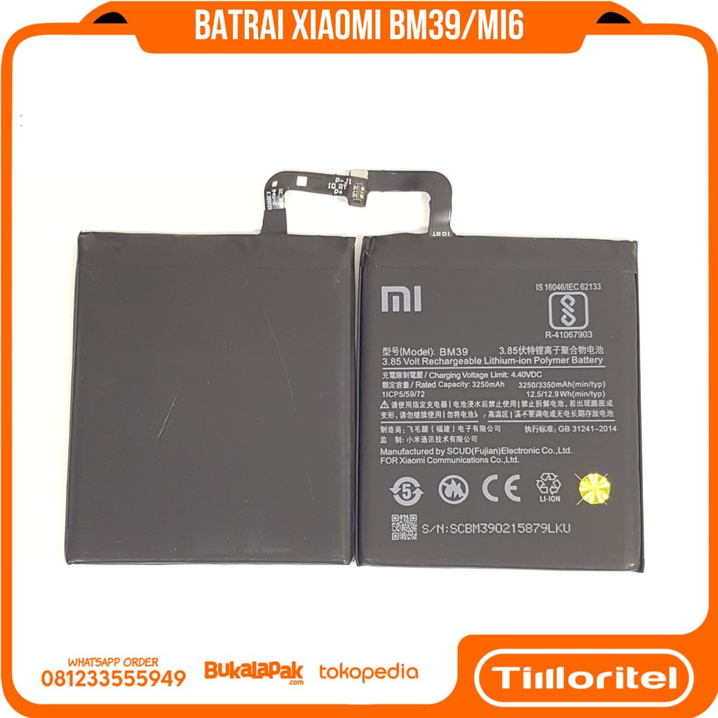 BATRAI XIAOMI BM39/XIAOMI MI6 ORI