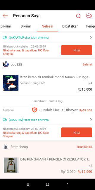 Kran Keran Air Tembok Model Taman Kuningan Body Plastik Merk New Soligen