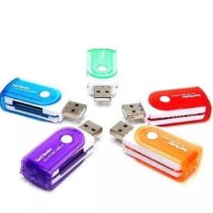 (ZB CARD READER)- USB CARD READER 4IN1 - CARD READER MULTI ALL IN 1 SLOT - PORT HUB KARTU MEMORY