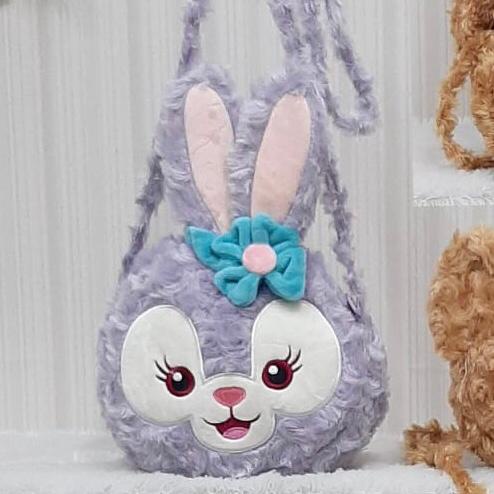 Tas Selempang M Kepala Tali Bulu Stella Lou Duffy Rabbit Bear Animal