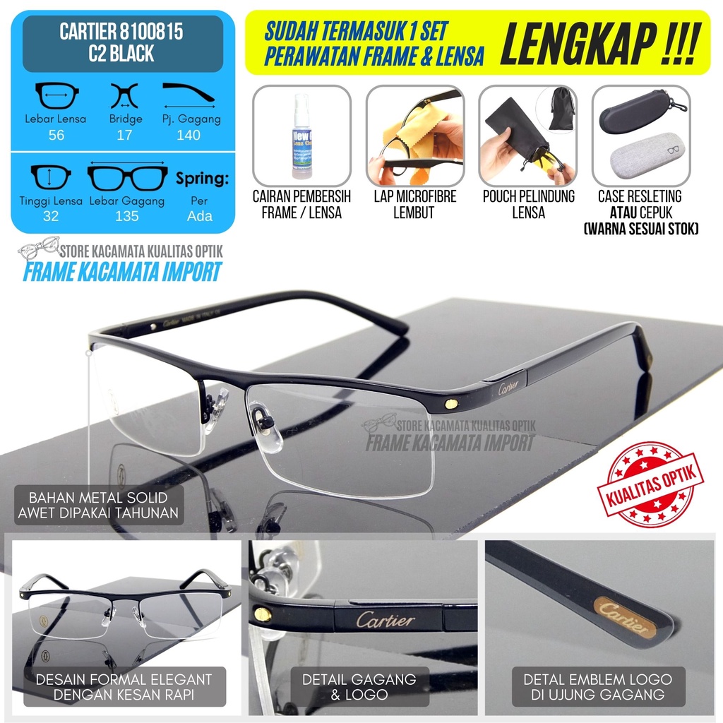 Frame Kacamata Minus Bapak Bapak Kacamata Elegan Formal Pria