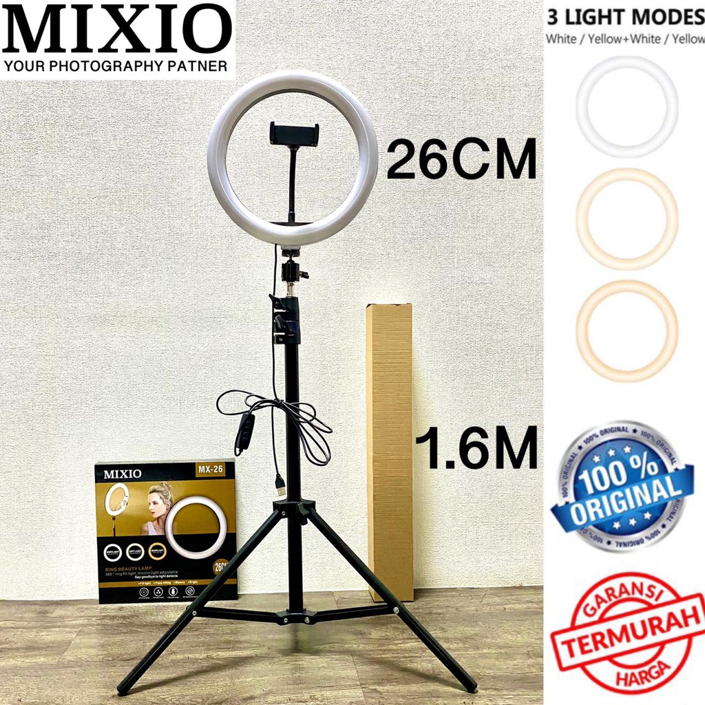 Ring Light 26cm + Light Stand Tripod 1.6M Selfie Vlogger Livestreamer