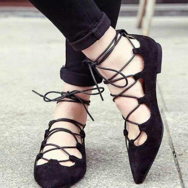 Sepatu Wanita Flat Shoes Tali