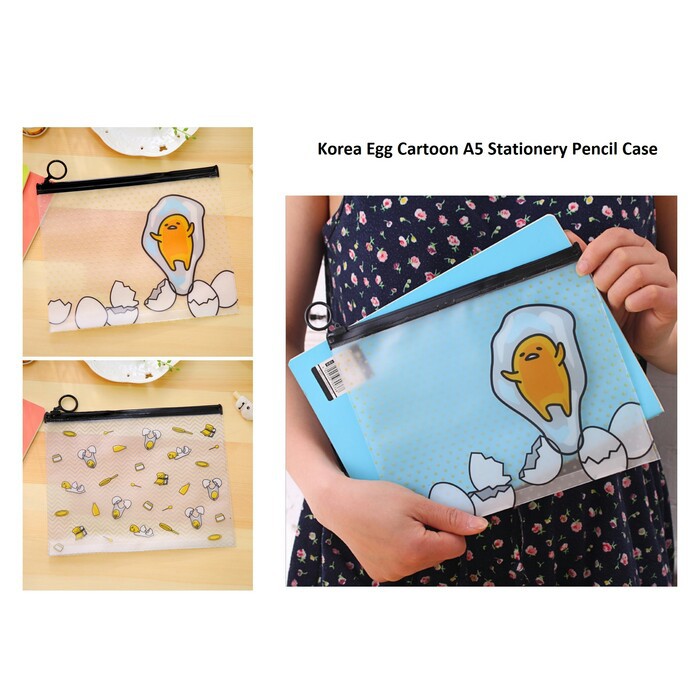 

Korea Egg Cartoon A5 Stationery Pencil Case / Tempat Pensil