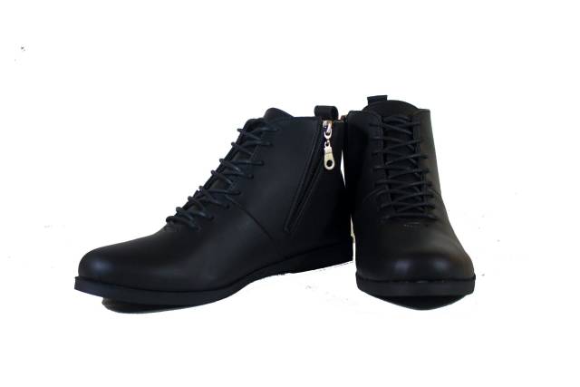 NORTHMAN BLACK- Sepatu Boots Formal Pria Semi Kulit Original Exclusif Sepatu Kantor