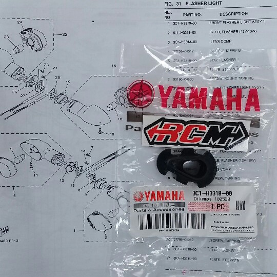 DUDUKAN KANCINGAN PENGUNCI KARET SEIN SEN RITING VIXION OLD LAMA RX KING NEW R15 LAMA ORI 3C1-H3318