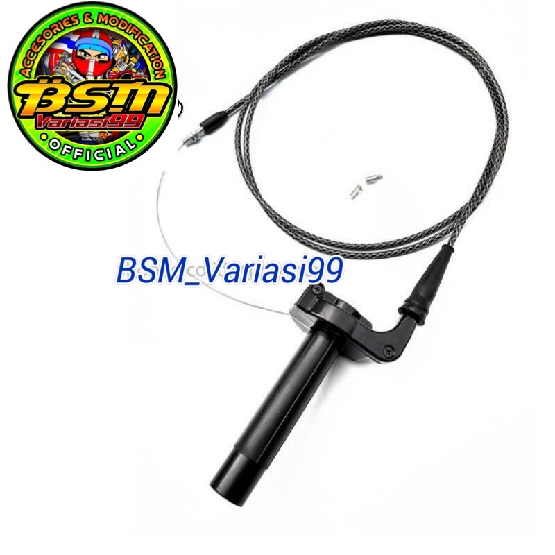 Gas spontan yamaha yz plus kabel serat carbon 190cm beat mio nouvo scoopu vario fino xeon dll