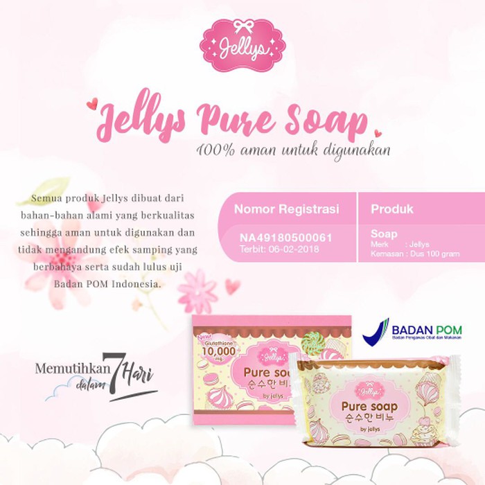 Promo Pure Soap By Jelly 100% Original - Pure Soap Jelly Whitening BPOM