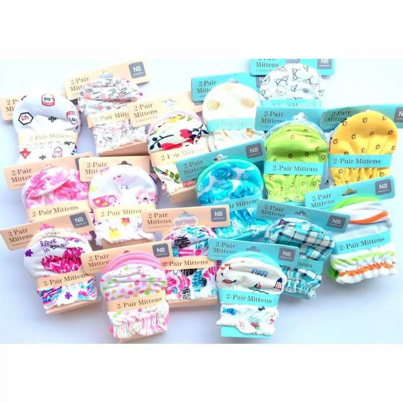 Sarung Tangan Bayi 2 Pasang Mitten Baby Import Premium 1 set isi 2 pasang