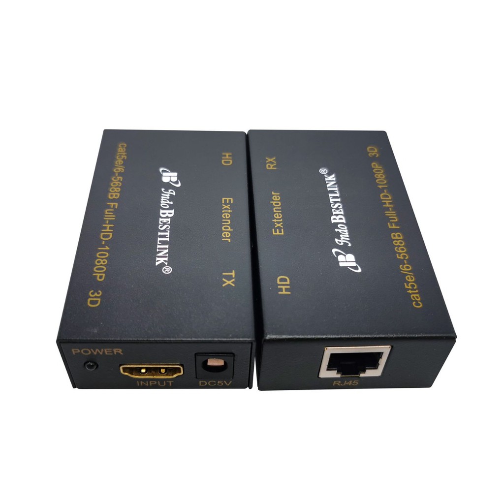 Hdtv Extender over single rj45 60m cat 5e 6 6e 1080p Full HD adapter - Hdtv to lan 60 meter adaptor