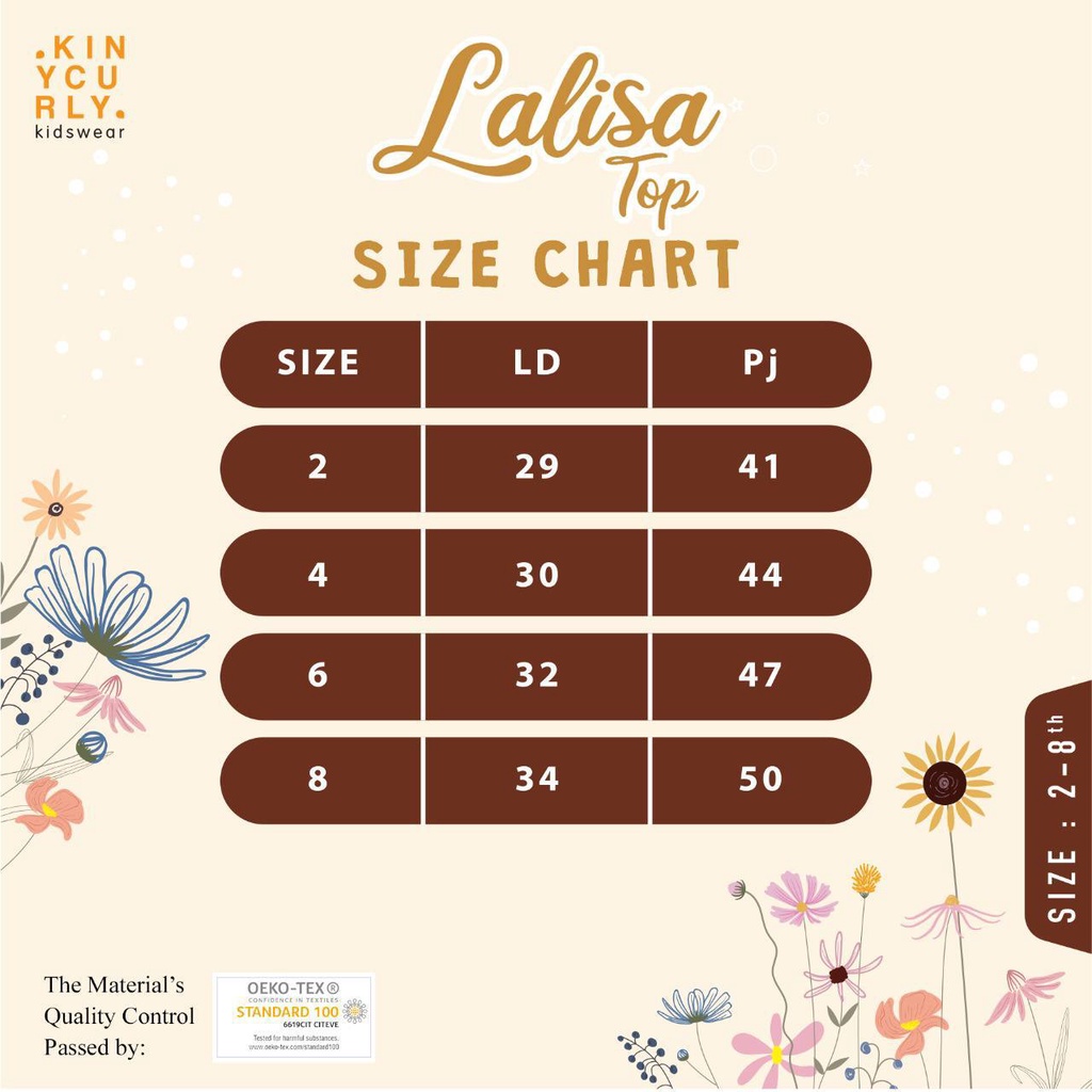 Kaos anak Lalisa top By Kinycurly