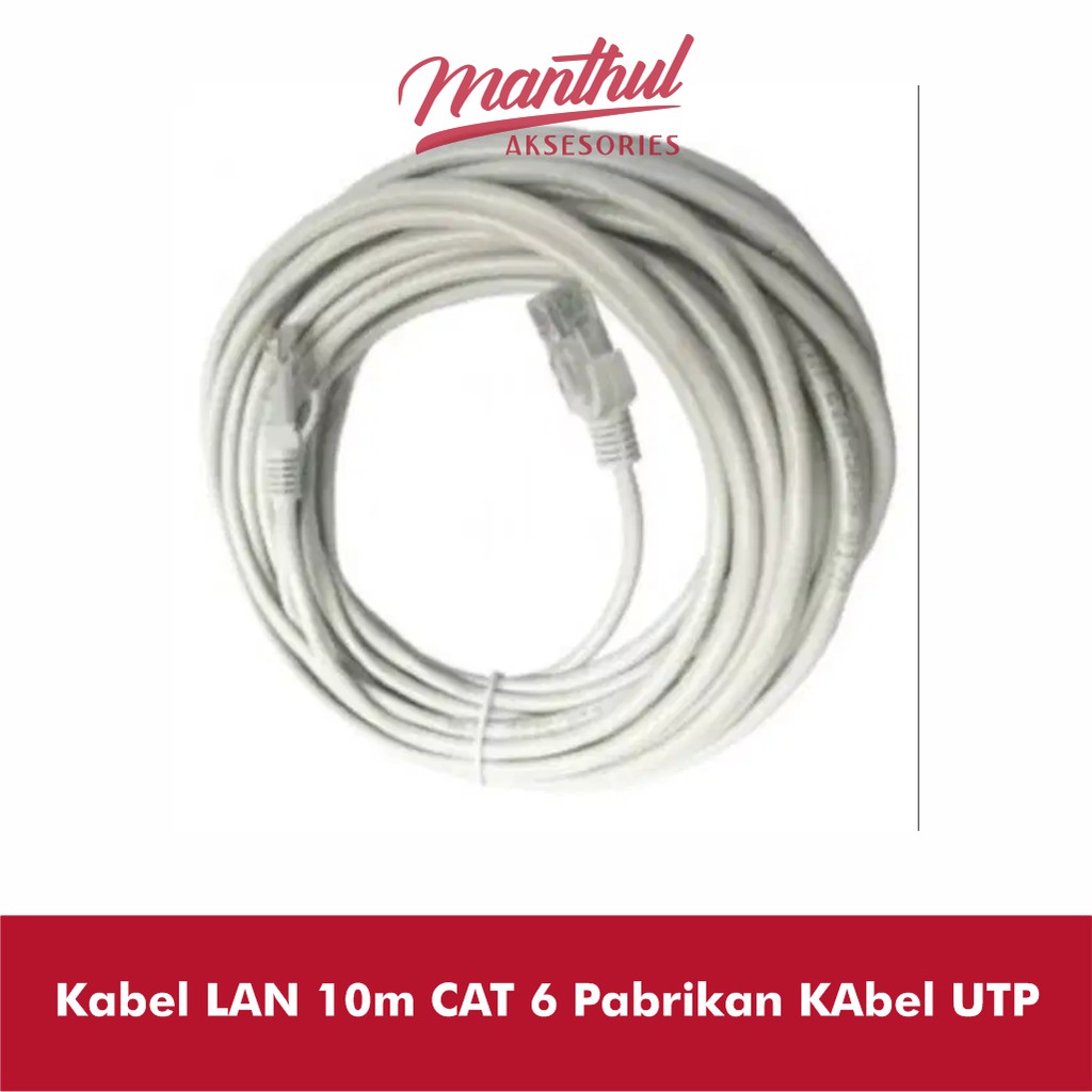 Kabel LAN 10m CAT 6 Pabrikan KAbel UTP