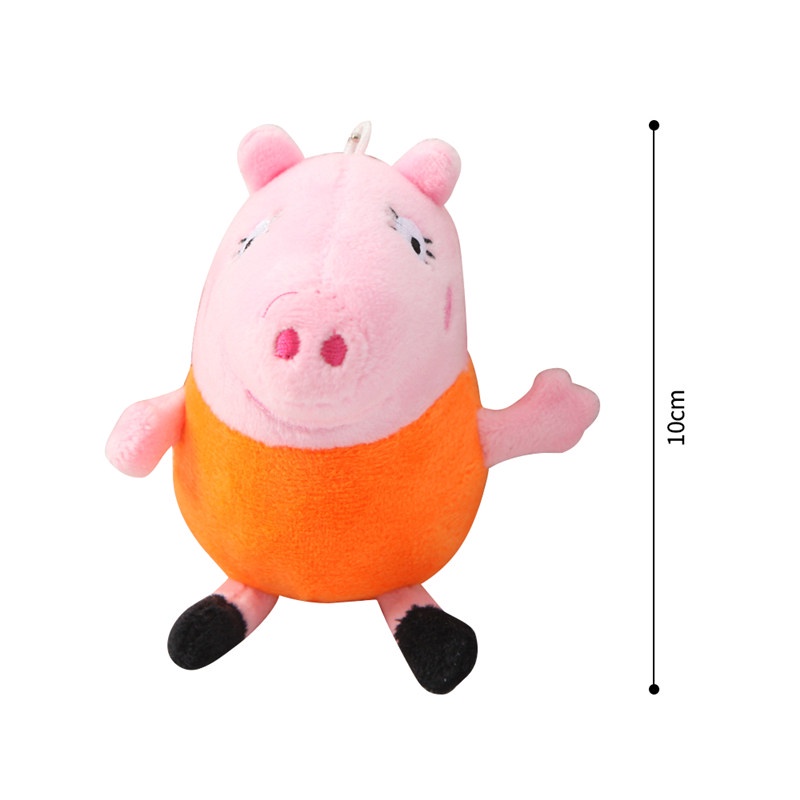 TK 10cm Cute Peppa Pig Keychain Lovely Bag Backpack Pendant Keyrings Decoration Key Rings Gifts