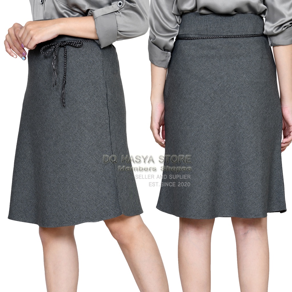 Rok Pendek Hiitam 3/4 Model A Line Kerja Kantor Formal Wanita  Bahan Cotton Poly Import Premium Rok Kerja Kantor Hitam Span Pendek Bahan Formal Kantor Rok Kerja Kantor Pendek Rok Hitam Kerja Kantor Pendek Rok Span Pendek Hitam Androk Sepan Hitam