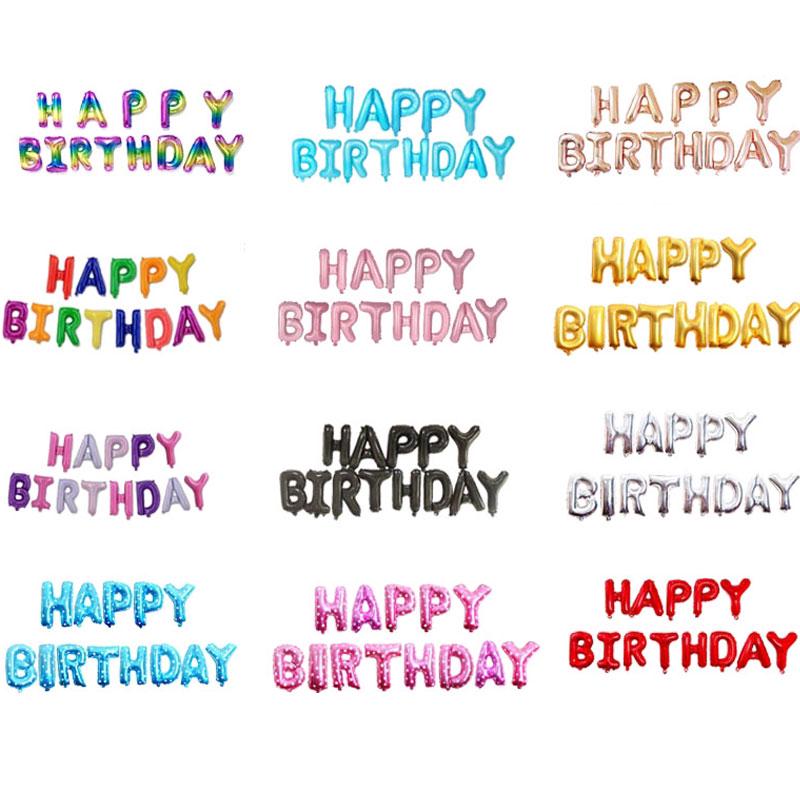 16 Inch Surat Selamat Ulang Tahun Foil Balon Happy Birthday