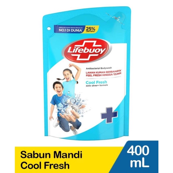 Lifebuoy sabun mandi cair anti septik cool fresh 400ml