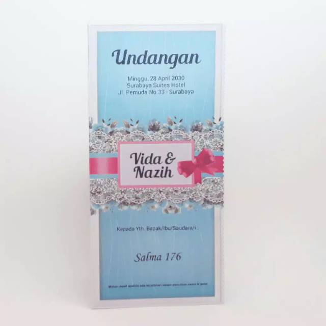 Blangko undangan SALMA 176 gratis plastik